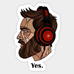 Gamer Yes Chad Meme Sticker